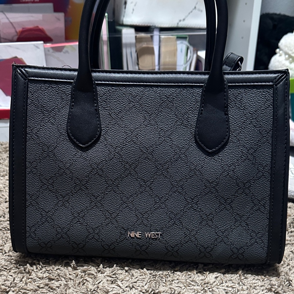 Nine West Charcoal Satchel